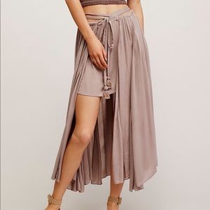 Free People Mad About You Midi High Low Skirt XS